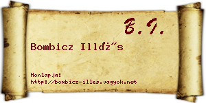 Bombicz Illés névjegykártya